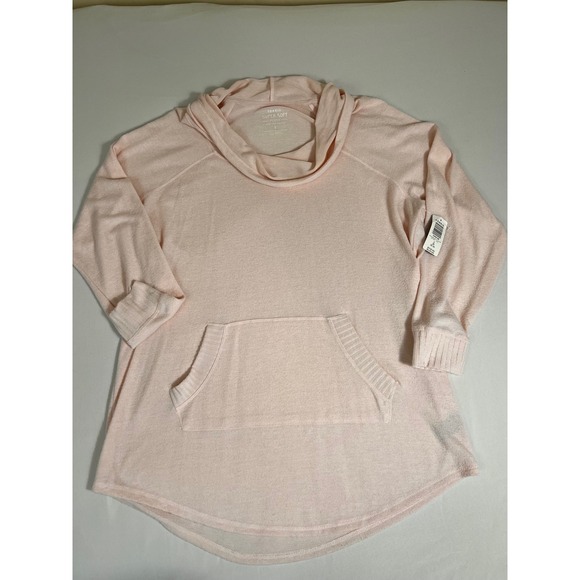 torrid Tops - Torrid Super Soft Plush Cowl Neck Hoodie Womens‎ 3X Pink Lightweight Cozycore